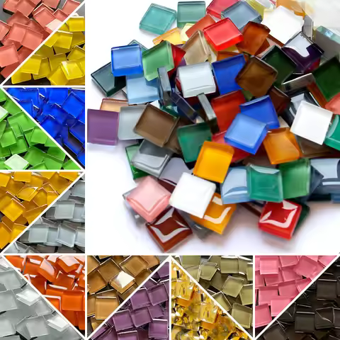 300 pcs/pack Crystal Glass Mosaic DIY Hobbies Tile Creativity Art Materia Handmade creative For Kids