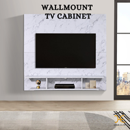 Home Elite: Minimalist Wall Mount TV Cabinet Marble /Kabinet Tv Dinding Gantung / Hanging Rack Tv Marble Perabot Murah
