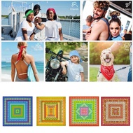 AUTU 21 Stylish Bandana Head Scarf Hip Hop Square Turban Head Scarf for Teenagers