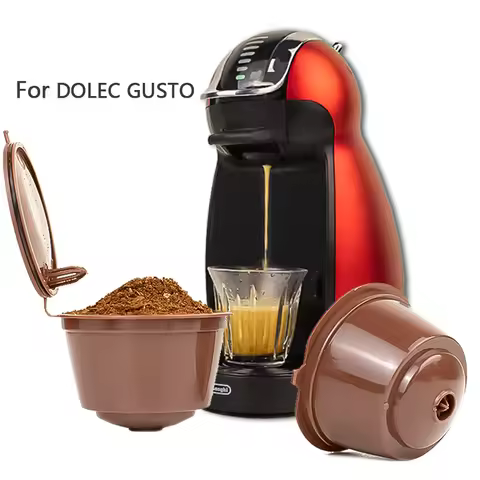 Reusable Coffee Capsule Pods Filter Cup for Nescafe Dolce Gusto Refillable Cap For Coffee Powder Bea
