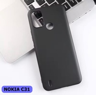 CASE NOKIA C31 2022 SOFT BLACK PREMIUM HITAM SILIKON CASING COVER HP