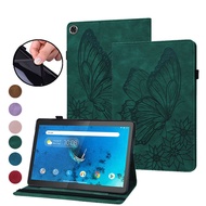 Flip Case For Lenovo Tab M10 HD 2nd Gen TB-X306X TB-X306F 10.1" Cover Tablet Soft Silicone PU Leather Butterfly Embossed Stand Casing