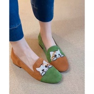 🍥 Cute cat shoes round toes flats ballerina flats women shoes women flats women casual shoes kasut w