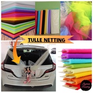 Floral Netting Tulle ($3.30/yd) Fabric Organza Ribbon for Wedding Car Veil Decoration Main Aacc015