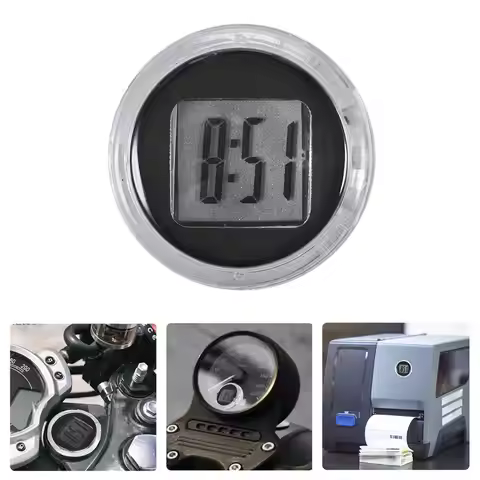 Mini Motorcycle Clock/Stick-on Waterproof Electronic Watch Moto Digital Clock With Stopwatch/For Mot