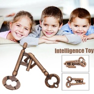 Intelligent Lock Toy Brain Tester Development Alloy Key Puzzle Iq Game Ring Test Thinking P6g8