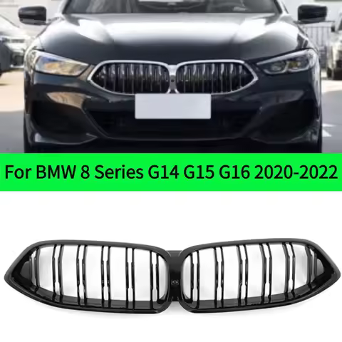 For BMW 8 Series G14 G15 G16 840i M850i 2020-2022 Gloss Black Front Radiator Grille Bumper Grill Upg