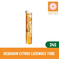 Dequadin Citrus Lozenges Tube 24S