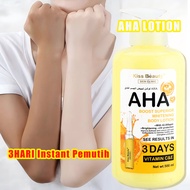 [500ml] Kiss Beauty AHA Body Lotion to Whitening & Moisturising | 3HARI Instant Pemutih Hand Body Lo