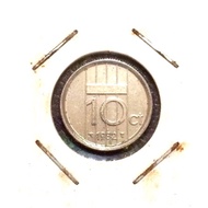 Belanda (Netherlands) - 10 Cents 1963 : Koin / Asing / Uang Kuno