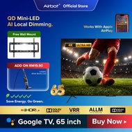New Airbot Quantum Mini-LED/QLED | 4K 55/65 inch Google Smart AI TV Inbuilt Chromecast Dolby Atmos A