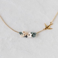【不銹鋼 】燕子 花田 項鍊