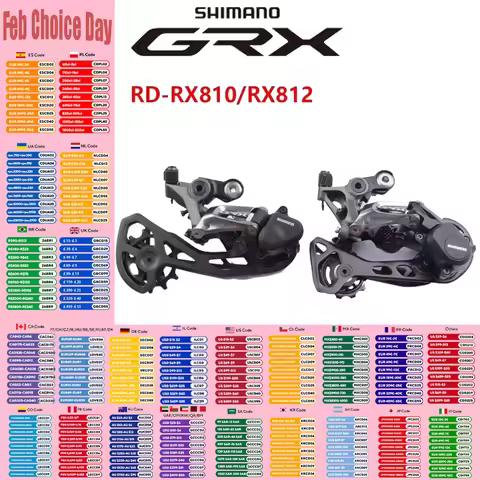SHIMANO GRX RD-RX810 RD-RX812 Bicycle Rear Derailleur SHADOW RD+ 11 Speed For Road Bicycle Original