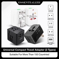 Universal Compact Travel Adapter Wall Plug with USB PD ports