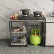 E-TIFE 2-Burner Gas Stove Table 3-Tier Stove Rack LxWxH 100x45x80/ Rack P83T