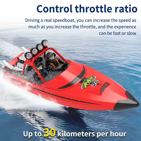 TY725 Jet Boat Turbo Jet Pump Speedboat 2.4G 30KM/H High Speed Remote Control Ship Low Alarm Waterpr