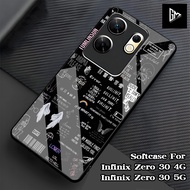 ( 0034 ) Softcase Glass Kaca Shiny Case Infinix Hot 50i 50 40 40i 50 11s Nfc Smart 9 8 8 Pro 7 6 Not