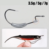 Anh J15  3.5g / 5g / 7g  2/0# 3/0# 4/0# 5/0# Jighead for SP Softbait Soft Plastic Lures Fishing Hook