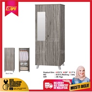 L2 X H6 Feet Swing Door Wardrobe / Wardrobe with Large hanging space / Almari Baju  / Almari Baju Kayu / Berlaci / Almar