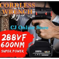 600NM Wrench Brushless Motor 288VF Lithium Battery Large Battery Capacity Power Hand Drill Electric 
