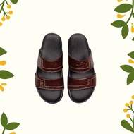 Dép nam 2 quai ngang da bò thời trang quai nhị đế thấp 25cm siêu nhẹ êm chân