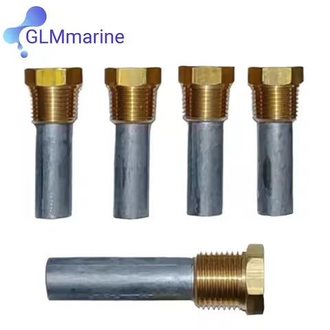 Pencil Anode Kit For Yanmar 4LHA-HTE 6LP 6LY 6LPA-STP 6LPA-STZP 119574-18790 Oil Cooler zincs Marine