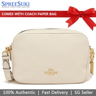 Coach Handbag With Gift Paper Bag Crossbody Bag Jes Crossbody Chalk Off White # F39856
