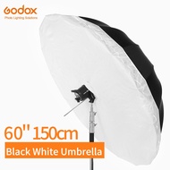 Godox 60 inch 150cm Black White Reflective Umbrella Studio Lighting Light Umbrella with Large Diffuser Cover