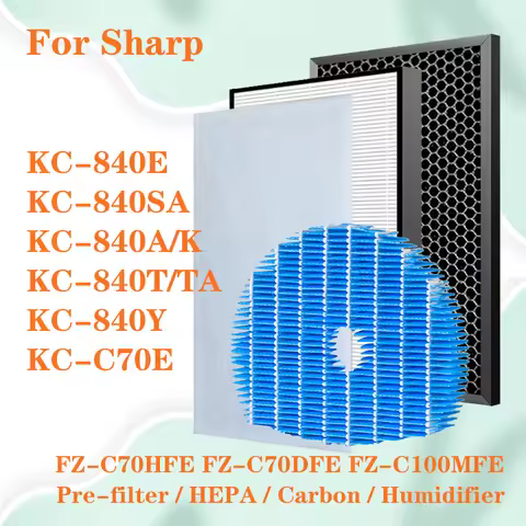 HEPA Carbon Humidifier Filter FZ-C70HFE FZ-C70DFE FZ-C100MFE For Sharp Air Purifier KC-840E KC-840SA