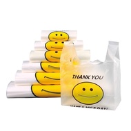 Printed Lovely Shopping Bags Supermarket Plastic Bag With Handle smiley plastic