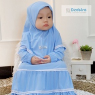 BABY GAMIS 0-2 years old POMPOM LACE KIRANA BABY BLUE JERSEY TWIST PREMIUM ORIGINAL by DZAKIRA