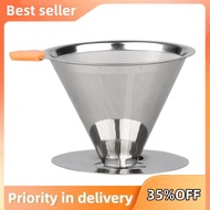Reusable Coffee Filter Stainless Steel Mesh Funnel Baskets Coffee Filters Dripper Drip Coffee Filter Cup