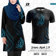 Jersi Muslimah Baju Muslimah Couple Set Jersey Mu DREAMZ HIJRAH 2.0 Tshirt Men and Women Jersey Baju