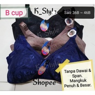 Fesyen wanita Baju dalam wanita saiz 36B - 46B Cup B penuh tiada span dan tiada besi/ Bra without sp