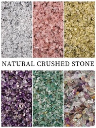 100g天然水晶礦石磨礪碎石，用於植物多肉盆、花瓶填充、水族箱石子裝飾、玻璃器皿用品