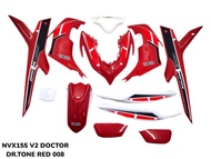 COVERSET BODYSET NVX 155 NVX155 V2 YAMAHA DOCTOR RED 008 SIAP TANAM