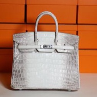 『RP精品』HERMES 愛馬仕 Birkin 25 喜馬拉雅 鱷魚皮 銀扣 柏金包 包皇