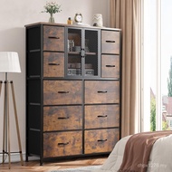 High Cabinet Bedroom Dressing Table Drawer Modern With Drawer With Fabric Door Cabinet Storage 10 Ne