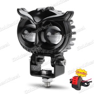 Lampu Tembak Laser LED D2 Owl 2 Warna Putih Kuning CR7 Lampu Sorot LED Jauh Dekat Burung Hantu/Lampu