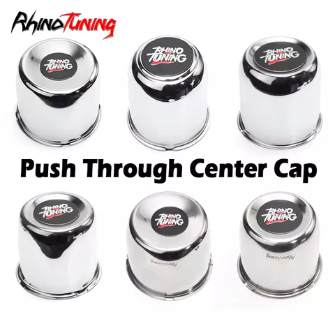 RhinoTuning 4pcs Carbon Push Through Center Caps for 4.25in/ 3.19in/ 2.91in/ 3.31in/ 3.27in Universa