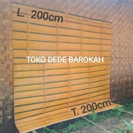 Tirai bambu gulung luar rumah / tirai gulung outdoor teras / tirai gulung penyekat ruangan / kerey b