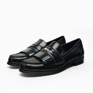 Genuine ZARAˉ 2024 Korean New Trf Womens Shoes Black Small Leather Shoes Detail Decorative Flats Sho