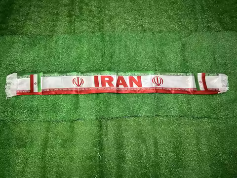 (TIKI FLAG)Iran Scarf 14x135cm Double-sided Printed Iran Flag Satin Iran Scarf Suitable for world cu