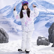 兒童滑雪服套裝男童女童冬季防水保暖加厚單板雙板滑雪衣褲兒童