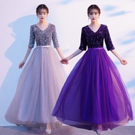 Women's Choral Performance Gown - Long Dress for Solo Stage Shows