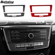 For Benz GLE GLS W166 2016-2019 Carbon Fiber Center radio CD panel Trim frame Car Accessories Interi