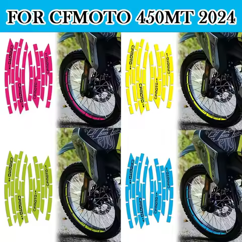 For CFMOTO 450MT cfmoto 450 mt 2024 Reflective Motorcycle Accessories Wheel Hub Stickers Moto Rim St