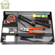 Desk Drawer Organizer Tray 5 Compartments Desk Drawer Organizer 12.4×8.5×1.8 Inch Metal Mesh Drawer 