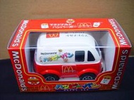 日本TAMI-X 2000年出品 麥當勞 McDonald's懷舊 HAPPY VAN 歡樂 胖卡  童玩 鐵皮玩具