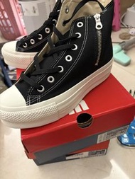 ［日版現貨］zip high converse 拉鍊 24.5 黑色 us 6